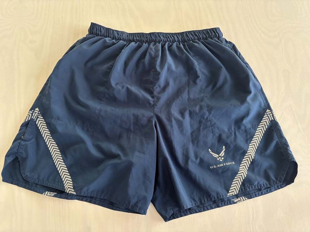 US Air Force Running Trunks Shorts Medium Blue